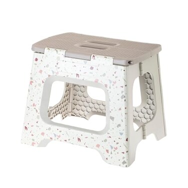 Vigar Compact Folding Step Stool, 10-1/2 Inch, Terrazzo Body