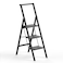 SOLADDER 3 Step Ladder, Folding Step Stool, Lightweight Stepladder, Black