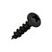 100 Pack Rok Hardware 8 x 3/4" Coarse Deep Thread Pan Head Screws Black Phosphate Wood MDF