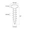 100 Pack Rok Hardware 8 x 3/4" Coarse Deep Thread Pan Head Screws Black Phosphate Wood MDF
