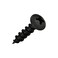 100 Pack Rok Hardware 8 x 3/4" Coarse Deep Thread Pan Head Screws Black Phosphate Wood MDF