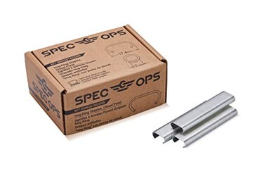 Spec Ops Tools Hog Rings for Wire Fence, Construction, Mesh Netting &amp; Upholstery, Galvanized 16 Gauge, 2,500 Fasteners, 11/16", Chisel Point
