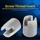 Oumefar 20pcs Self Tapping Threaded Insert M4 x 8mm Self Tapping Slotted Screw Metal Thread Insert Nuts Stainless Steel Thread Insert Nuts for Helical air, Thread Reinforce air Tool