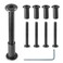Jersvimc M6x50mm Hex Drive Socket Cap Bolt, Black, 10 Pair (20 Piece)