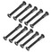 Jersvimc M6x50mm Hex Drive Socket Cap Bolt, Black, 10 Pair (20 Piece)