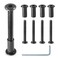 Jersvimc M6x50mm Hex Drive Socket Cap Bolt, Black, 10 Pair (20 Piece)