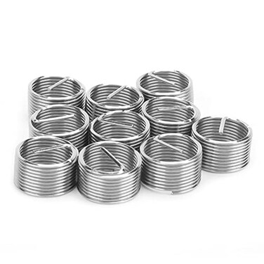 10Pcs M18x1.5x1D Thread Inserts Screw Bushing Coiled Threaded Expansion Conversion Tool Stainless Steel Fastener