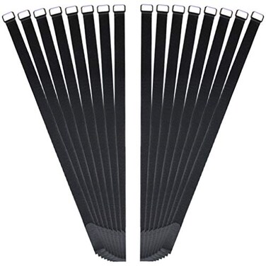 VIGAER 30 inch Reusable Extend Securing Strap - Fastening Cable Strap - 16 PACK Adjustable Nylon Hook and Loop Cable Tie Down Strap