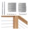 Muzata Cable Railing Hardware Swage Lag Screws CK17 60 Pack 1/8" Silver