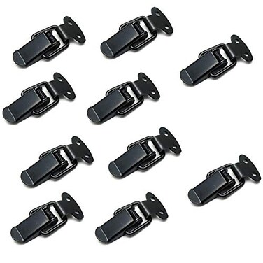 Rannb Toggle Latch Mini Size Toolbox Box Spring Loaded Latch Black - 10pcs