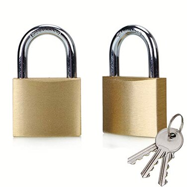 ABRAFOX Solid Brass Same Keyed Padlock keyed Alike Lock- &frac14;&circ;1-9/16 inch 40mm&iuml;&frac14;&permil; 2pack