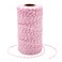 G2PLUS 2MM Cotton String, 328 Ft Pink and White Cotton Twine for Gift Wrap