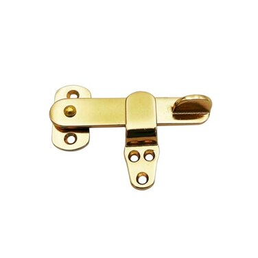 QCAA Solid Cast Brass Flip Latch Lock for Cabinet Door, 4", Vibrated Brass, 1 Pack, Made in Taiwan