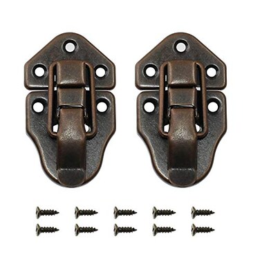 BokWin 2Pcs Duckbilled Toggle Hasp Latch, Antique Bronze