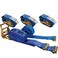 US Cargo Control Double-Fitted E-Track Straps 2" x 20' (4-Pack), 4,400 LBS Break Strength, Heavy Duty Ratchet Straps With 3 Spring E-Fittings, Versatile 2-in-1 Logistic Tiedowns, Blue, Polyester
