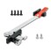 Aucuda RV Emergency Window Latch Locks, Aluminum Camper EXIT Screen Security Bars, Window Egress Support Holder with Red Handle for Travel Trailer Door in Spring, Easy Install&amp;Extra Durable.