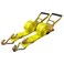 MJM Cargo Ratchet Tie Down Straps, 2 in x 15 ft, 5,000 lb Breaking Strength, J-Hook, 2-Pack