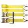 MJM Cargo Ratchet Tie Down Straps, 2 in x 15 ft, 5,000 lb Breaking Strength, J-Hook, 2-Pack