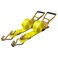 MJM Cargo Ratchet Tie Down Straps, 2 in x 15 ft, 5,000 lb Breaking Strength, J-Hook, 2-Pack
