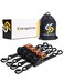 Strapinno 4pcs Retractable Ratchet Straps Bundle 1 in x 6 ft, Secure Tie-Downs with Rubber-Coated Steel Handles, S-Hooks &amp; Durable Hardware for Daily Use with Breaking Strength - 1,500LBS/680KG Each