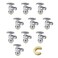 10PC EFIELD Push Fit Angle Stop Valve,1/2 Push x 3/8 Inch Compression