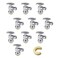 10PC EFIELD Push Fit Angle Stop Valve,1/2 Push x 3/8 Inch Compression