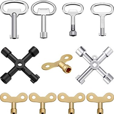 Mudder 11 Pcs Multi Functional Utility Key Kit, Plumbers Key