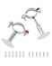 QWORK Adjustable 2" OD Pipe Wall &amp; Ceiling Mount Support &euro;&ldquo; Stainless Bracket Clamp for Rods, Tubes &amp; Display Pipes