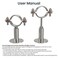 QWORK Adjustable 2" OD Pipe Wall &amp; Ceiling Mount Support &euro;&ldquo; Stainless Bracket Clamp for Rods, Tubes &amp; Display Pipes