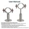 QWORK Adjustable 2" OD Pipe Wall &amp; Ceiling Mount Support &euro;&ldquo; Stainless Bracket Clamp for Rods, Tubes &amp; Display Pipes