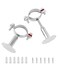 QWORK Adjustable 2" OD Pipe Wall &amp; Ceiling Mount Support &euro;&ldquo; Stainless Bracket Clamp for Rods, Tubes &amp; Display Pipes