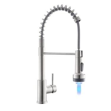GIMILI Led Kitchen Faucet with Pull Down Sprayer Brushed Nickel