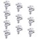 10Pcs EFIELD PEX Angle Stop Valve,3/8"OD Comp x 1/2"Pex(VALVE079-10)