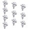 10Pcs EFIELD PEX Angle Stop Valve,3/8"OD Comp x 1/2"Pex(VALVE079-10)