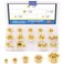 Glarks 30Pcs Brass 1/8'' 1/4'' 3/8'' 1/2'' 3/4'' NPT Male Pipe Plug Fitting Set Internal Hex Thread Socket Pipe Plug Assortment Kit