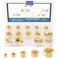 Glarks 30Pcs Brass 1/8'' 1/4'' 3/8'' 1/2'' 3/4'' NPT Male Pipe Plug Fitting Set Internal Hex Thread Socket Pipe Plug Assortment Kit