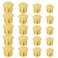 TAISHER 20Pcs Brass Outer Hex Thread Socket Pipe Plug Fitting 1/8" 1/4" 3/8" 1/2" NPT Male
