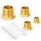 TAISHER 20Pcs Brass Outer Hex Thread Socket Pipe Plug Fitting 1/8" 1/4" 3/8" 1/2" NPT Male