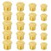 TAISHER 20Pcs Brass Outer Hex Thread Socket Pipe Plug Fitting 1/8" 1/4" 3/8" 1/2" NPT Male