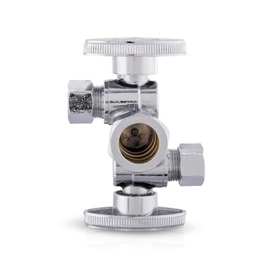 1Pcs EFIELD Angle Comp Stop Valve, 2 Shutoff Handle,3/8"OD(VALVE134-1)