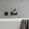 BWE Wall Mount Bathtub Faucet Matte Black Single Handle Modern