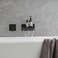 BWE Wall Mount Bathtub Faucet Matte Black Single Handle Modern