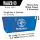 Klein Tools 5539LBLU Zipper Bag, Large 16-Inch Canvas Tool Pouch for Tool Storage with Brass Zipper, and Grommet for Hanging, Blue