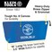 Klein Tools 5539LBLU Zipper Bag, Large 16-Inch Canvas Tool Pouch for Tool Storage with Brass Zipper, and Grommet for Hanging, Blue