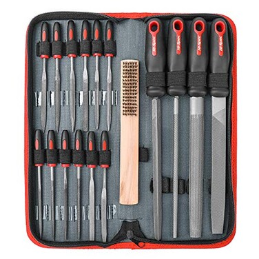Hi-Spec Metal Hand &amp; Needle File Tool Kit Half-Round Round &amp; Triangle Files