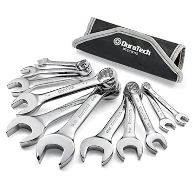 DURATECH Stubby Combination Wrench Set, SAE, 11-piece, 3/8'' to 1''