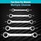DURATECH Double Box End Ratcheting Wrench Set, SAE, 5-Piece, 5/16" to 7/8