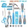 Hi-Spec Household Starter Tool Set with Carry Toolbox for Dorms, Blue