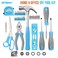 Hi-Spec Household Starter Tool Set with Carry Toolbox for Dorms, Blue