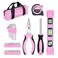 FASTPRO 33-Piece Pink Tool Kit, Household Tool Set for Women
